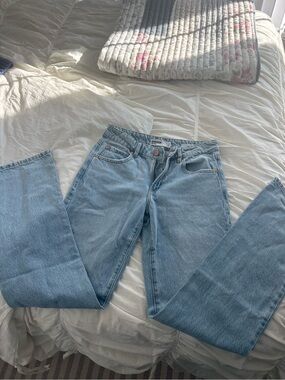 Garage Light Blue Straight Leg Jeans